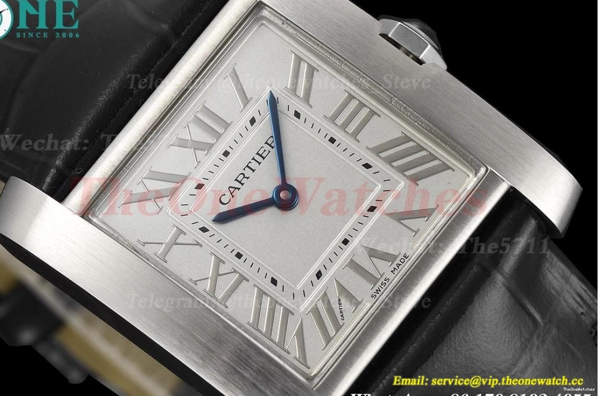 LE Black Tank Quartz Dial 27mm 8848F Française Silver SS 0317